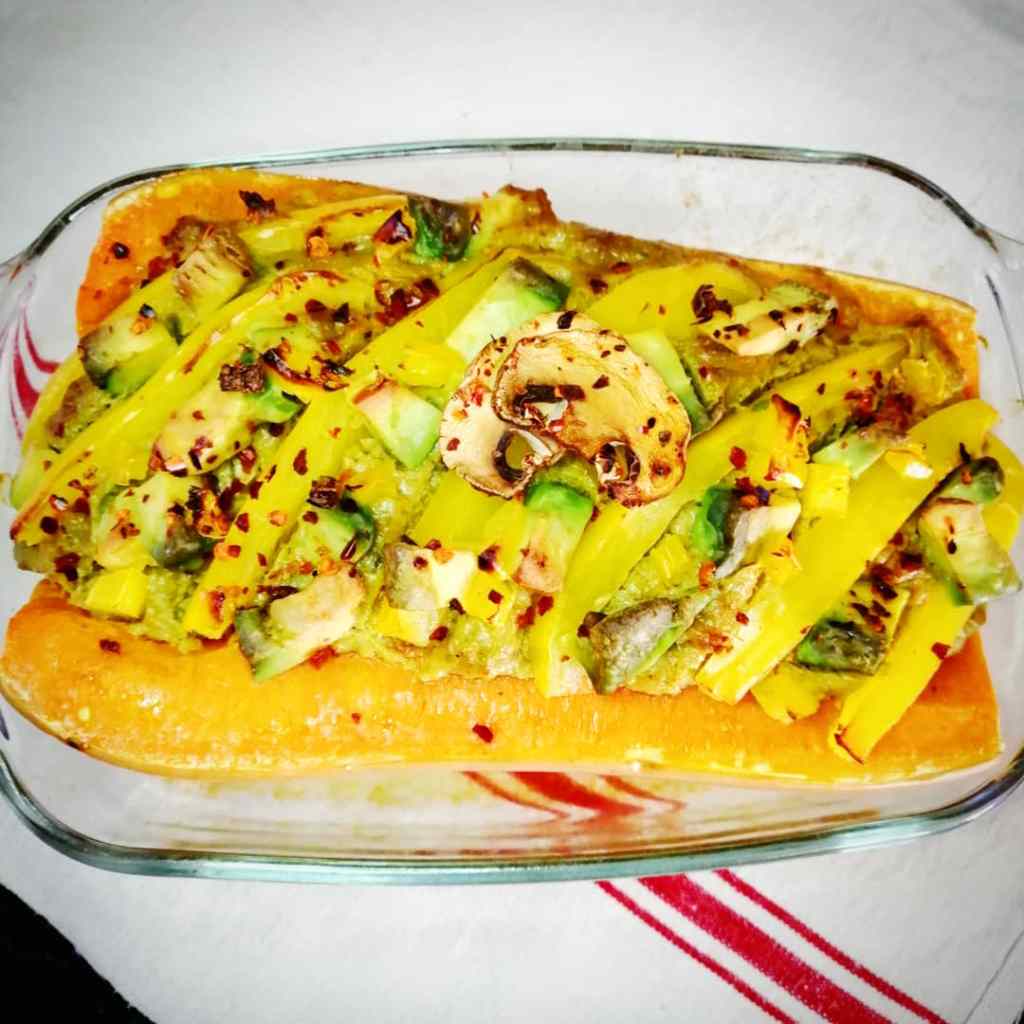 Courge butternut avec sa farce végétal au&nbsp;curry/coco