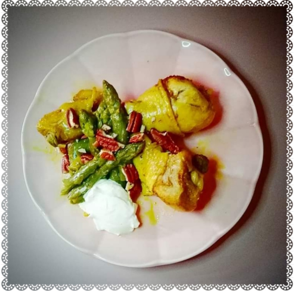 Pilons de poulet sauce Bombay et ses asperges 2 gr de&nbsp;glucides