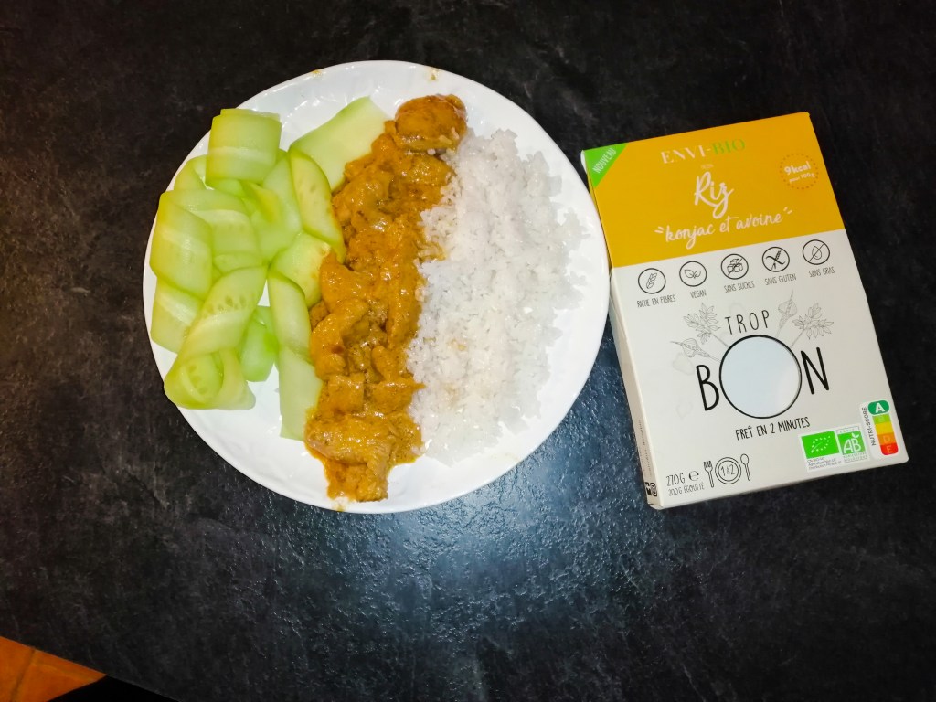 Chicken butter et son riz&nbsp;konjac/avoine